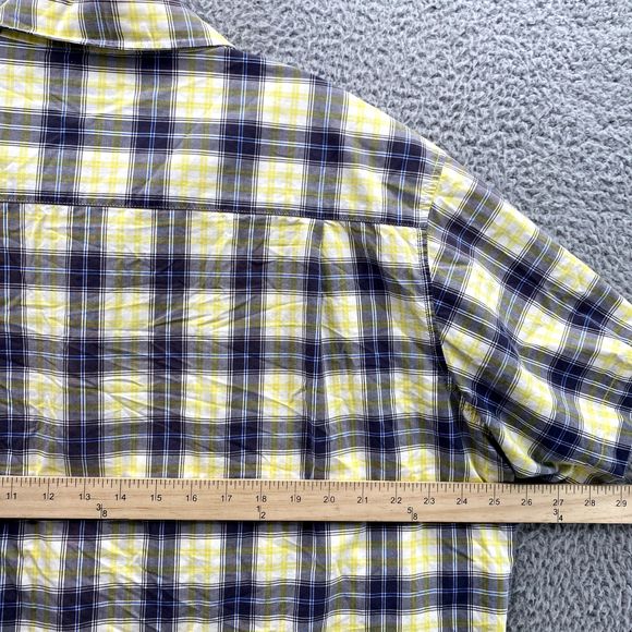 Carhartt Shirt Adult Size 2XL Yellow Plaid Relaxed Fit Short Sleeve Dungaree Men - Picture 10 of 13